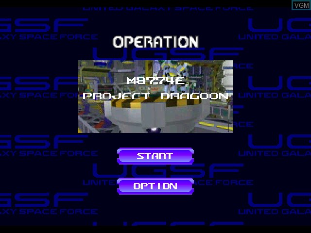 Image du menu du jeu Galaxian^3 sur Sony Playstation